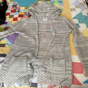 Fringed hooded sweater